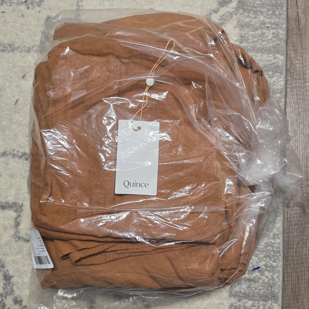 Quince Terracotta Linen Bedding Set